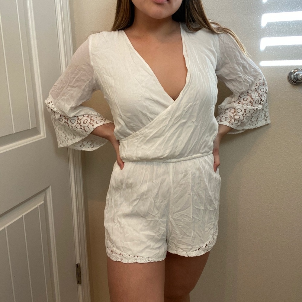 BNWOT White lace romper
